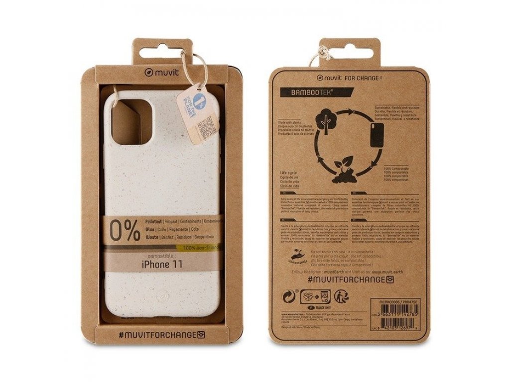 Muvit For Change Bambootek ECO Pouzdro pro Apple iPhone 11 Cotton (ECO Blister)