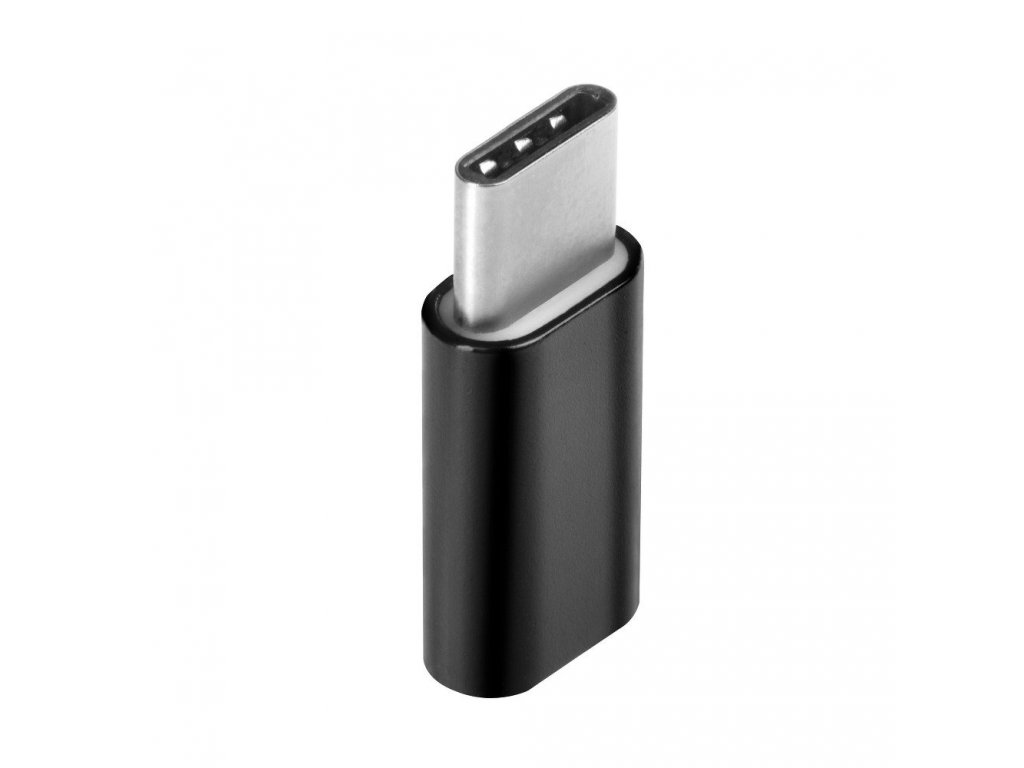Nabíjecí adaptér Micro USB - USB typu C [PA-30] černý