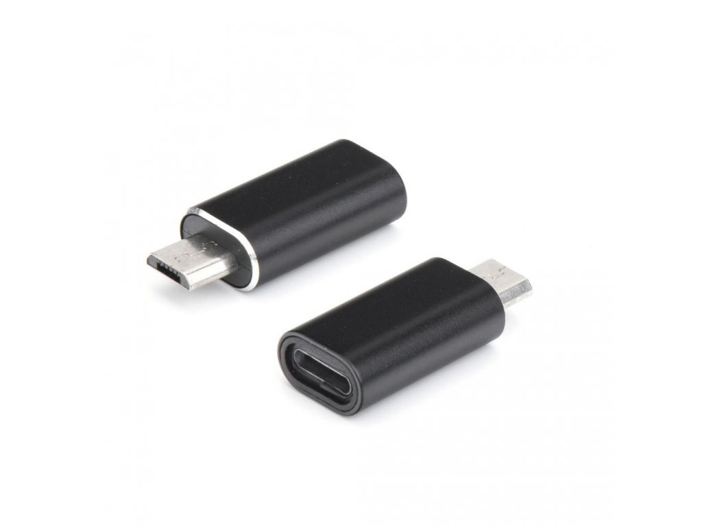 Nabíjecí adaptér pro iPhone Lightning 8-pin - Micro USB černý