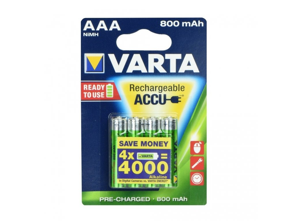 Nabíjecí baterie VARTA R3 800 mAh (promo 3+1) ready 2 use