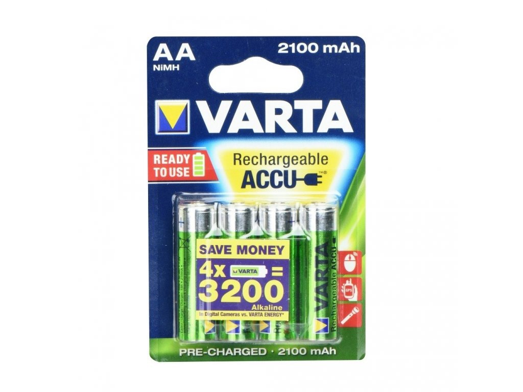 Nabíjecí baterie VARTA R6 2100 mAh (AA) 4 ks.