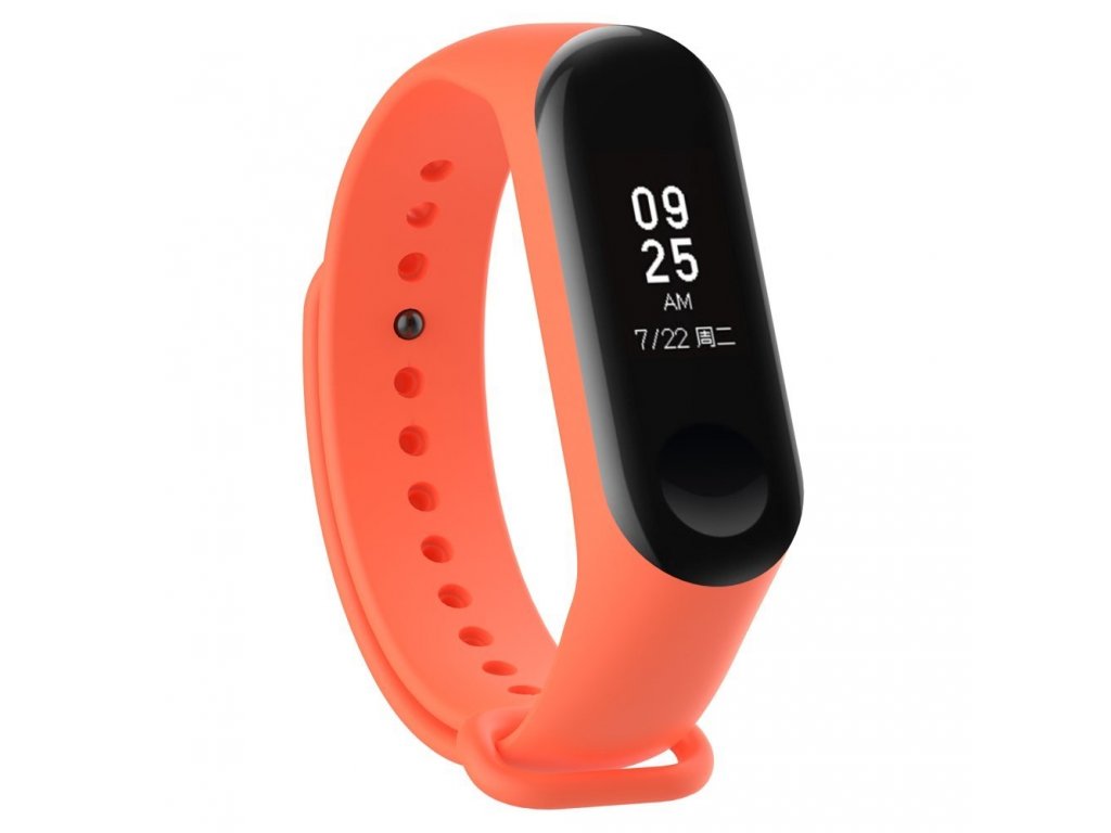 Náhradní silikonový pásek pro Xiaomi Mi Band 4 / Mi Band 3 oranžový