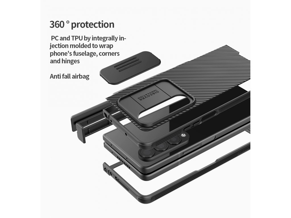 Zadní Kryt Nillkin CamShield PRO Slot+Stand pro Samsung Galaxy Z Fold 4 5G - černý