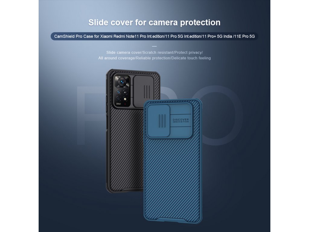 Nillkin CamShield PRO Zadní Kryt pro Xiaomi Redmi Note 11 Pro/11 Pro 5G Black