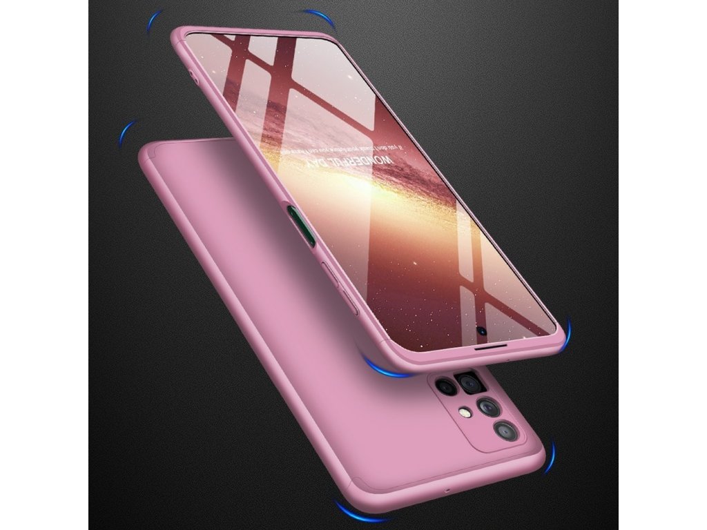 Ochranné oboustranné pouzdro 360° (přední + zadní strana) pro Samsung Galaxy M51 růžové