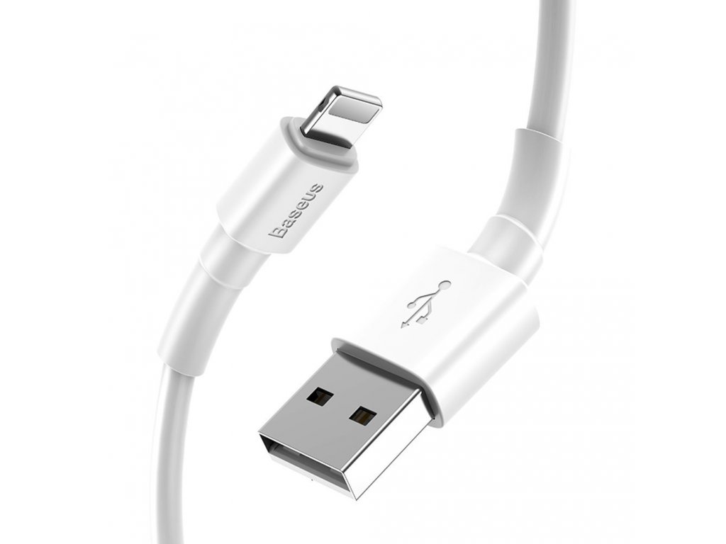 odolný kabel USB / Lightning 2.4A 1m bílý (CALSW-02)