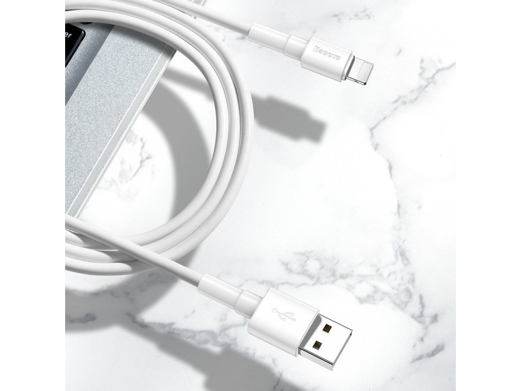 odolný kabel USB / Lightning 2.4A 1m bílý (CALSW-02)