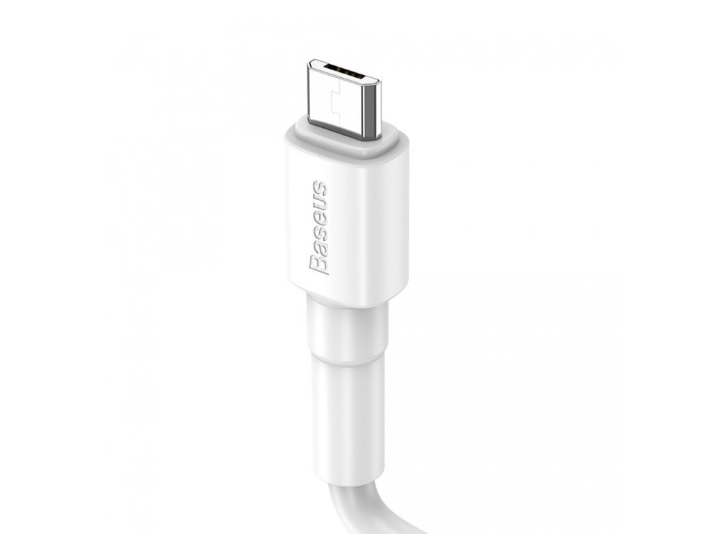 odolný kabel USB / micro USB 2.4A 1m bílý(CAMSW-02)