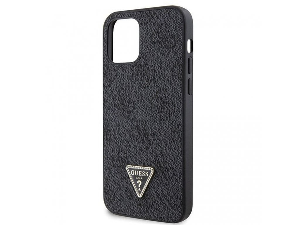 Original faceplate case GUESS GUHCP12MP4TDSCPK for iPhone 12 / 12 PRO (Metal Logo Starss Crossbody / black)