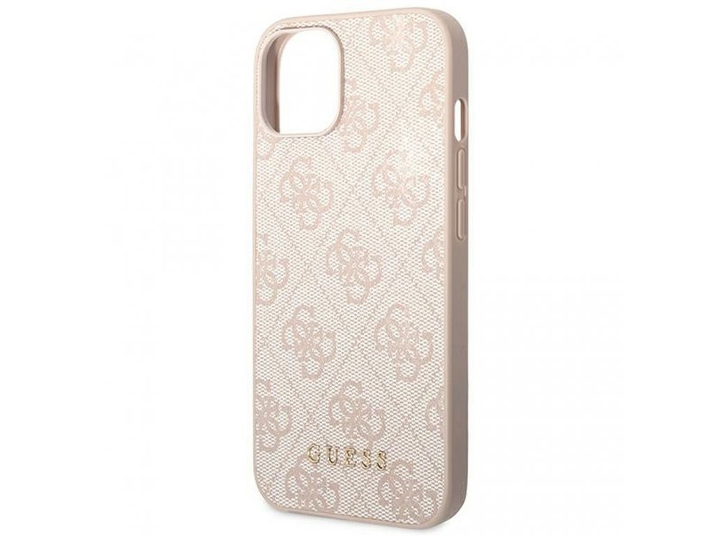 Original faceplate case GUESS GUHCP14SG4GFPI for iPhone 14 (4G Gold Logo / pink)