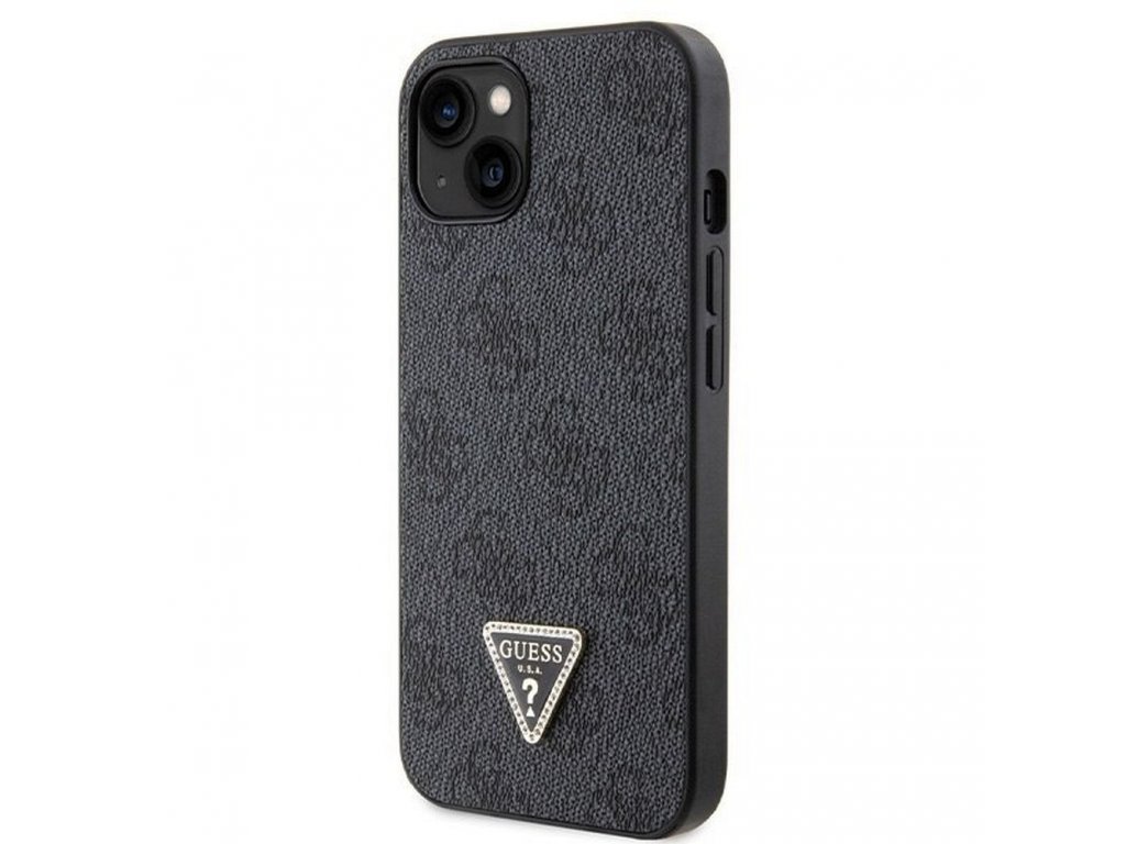 Original faceplate case GUESS GUHCP14SP4TDSCPK for iPhone 14 (Metal Logo Starss Crossbody / black)