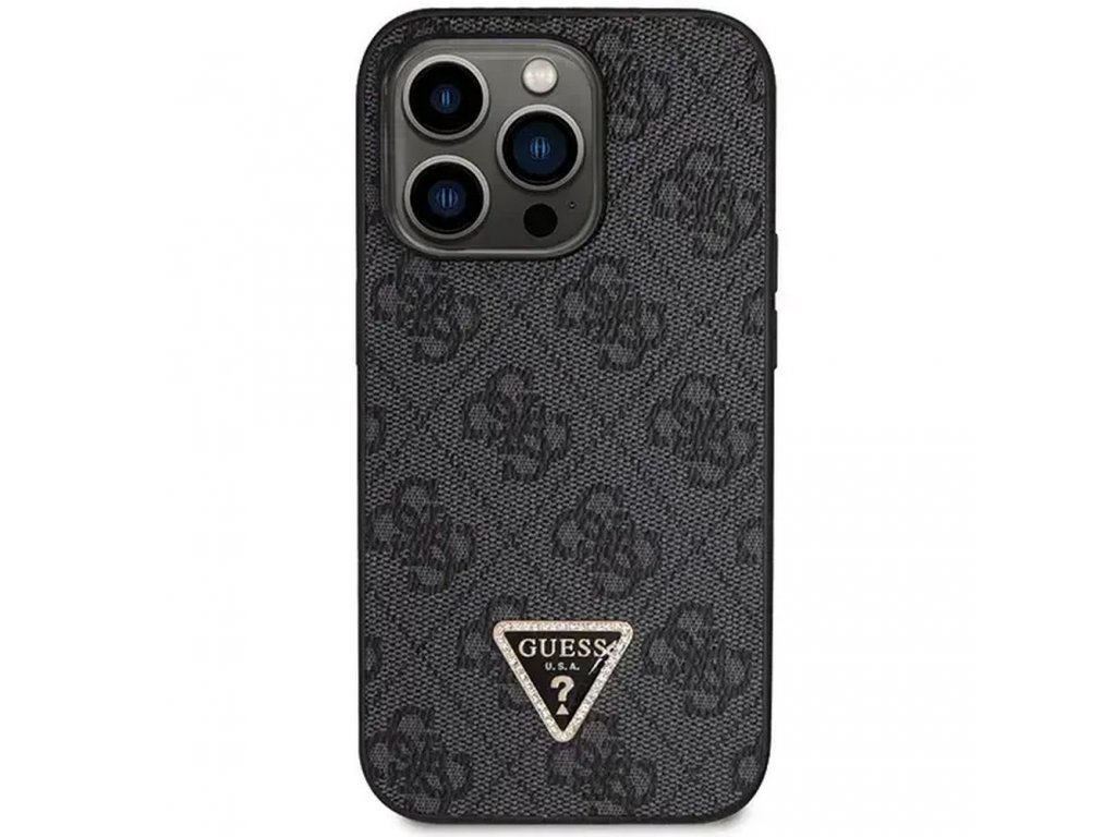 Original faceplate case GUESS GUHCP14XP4TDSCPK for iPhone 14 PRO MAX (Metal Logo Starss Crossbody / black)