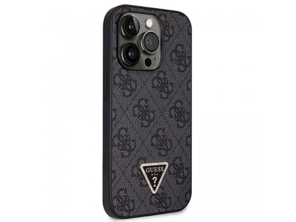 Original faceplate case GUESS GUHCP14XP4TDSCPK for iPhone 14 PRO MAX (Metal Logo Starss Crossbody / black)