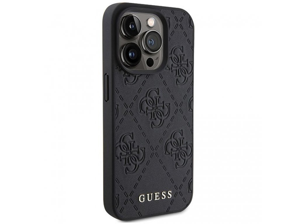 Original faceplate case GUESS GUHCP15LP4EPMK for iPhone 15 PRO (Quilted 4G Classic / black)