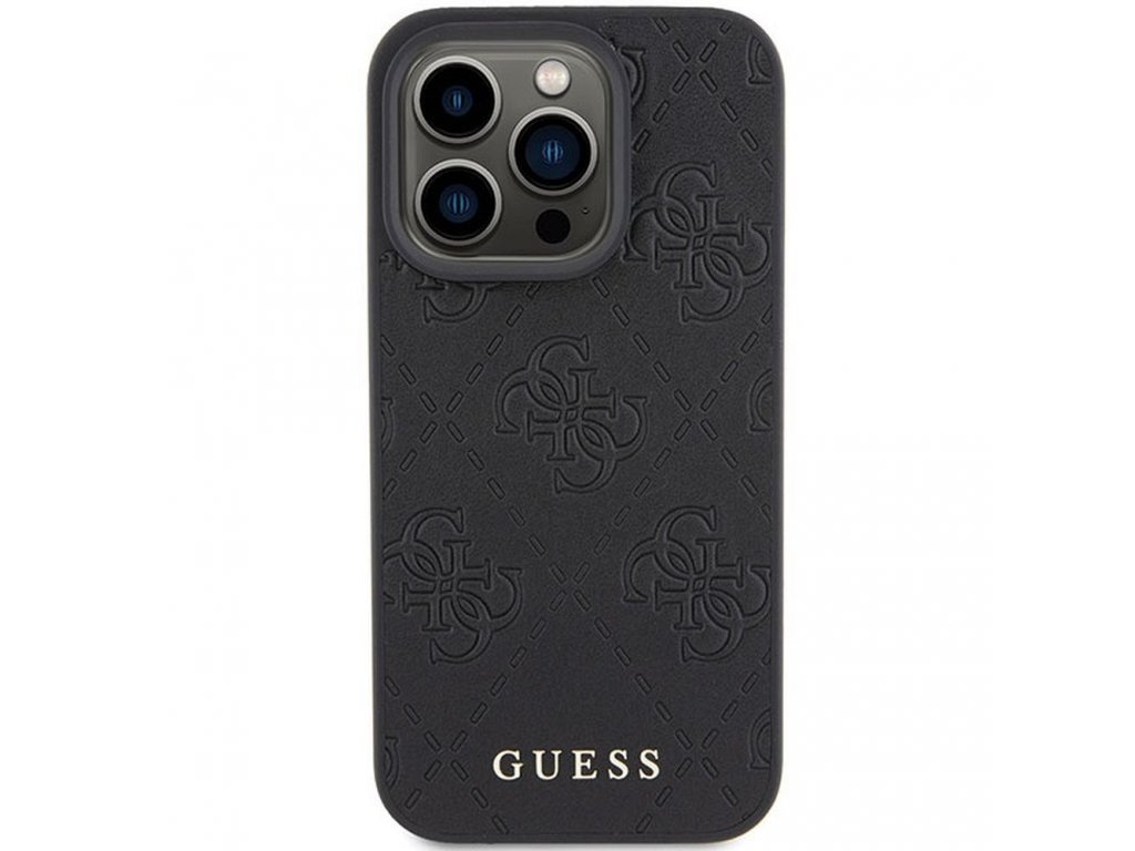 Original faceplate case GUESS GUHCP15LP4EPMK for iPhone 15 PRO (Quilted 4G Classic / black)