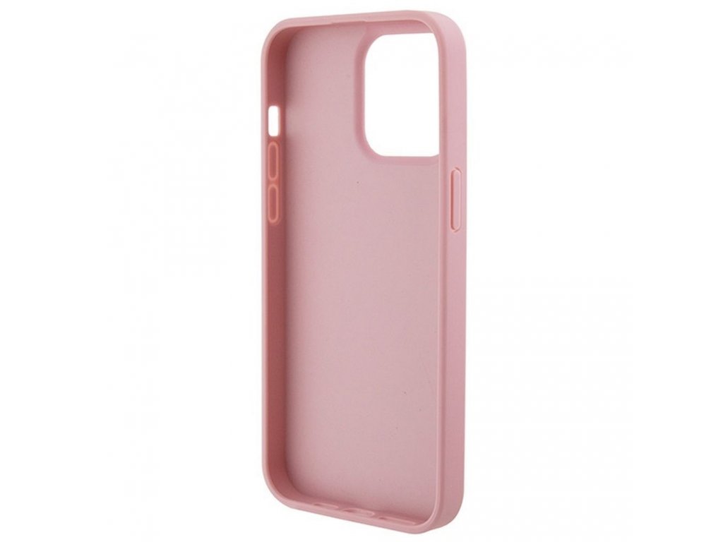 Original faceplate case GUESS GUHCP15LP4EPMP for iPhone 15 PRO (Quilted 4G Classic / pink)