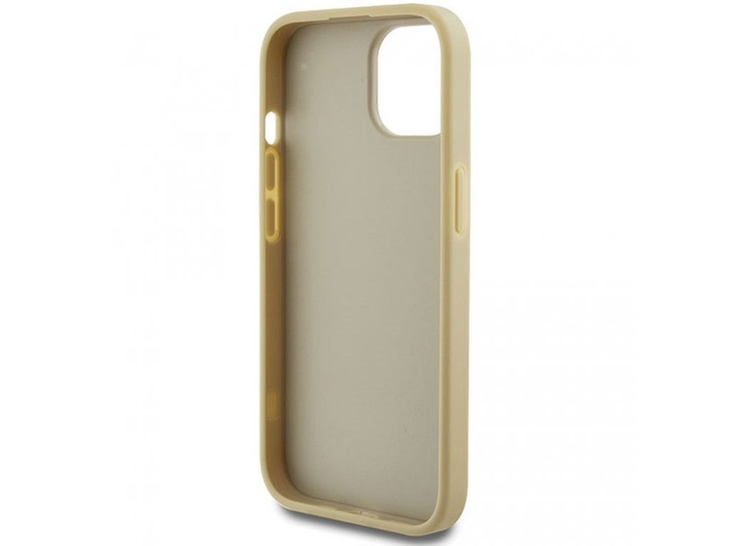 Original faceplate case GUESS GUHCP15MHG4SGD for iPhone 15 PLUS (Fixed Glitter Big 4G / gold)