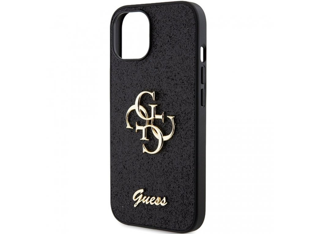 Original faceplate case GUESS GUHCP15MHG4SGK for iPhone 15 PLUS (Fixed Glitter Big 4G / black)