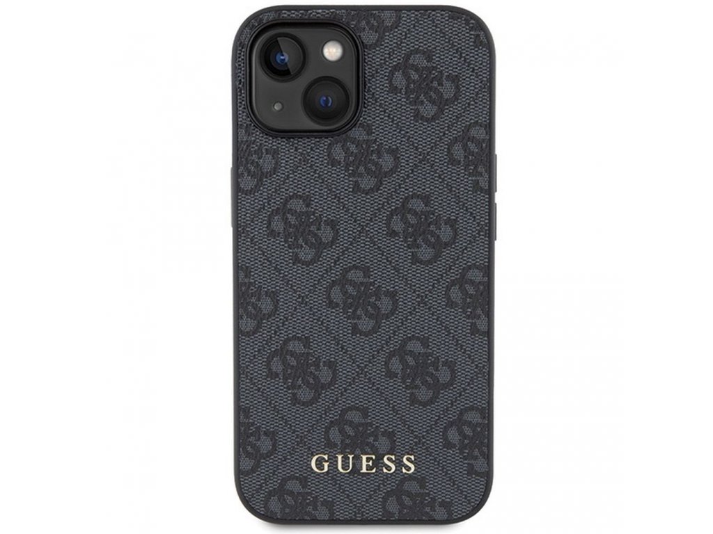 Originální pouzdro GUESS pro iPhone 15 (4G Metal Logo / šedé)