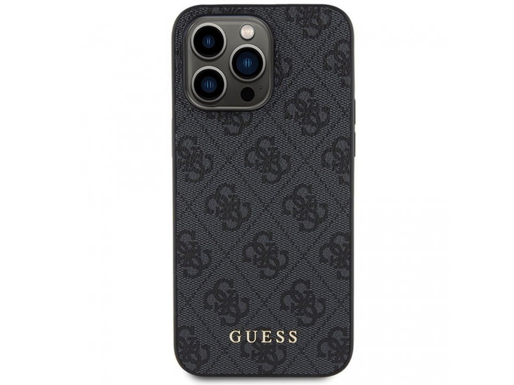 Original faceplate case GUESS GUHCP15XG4GFGR for iPhone 15 PRO MAX (4G Metal Logo / grey)