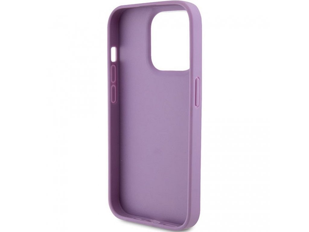 Original faceplate case GUESS GUHCP15XP4EPMU for iPhone 15 PRO MAX (Quilted 4G Classic / light purple)