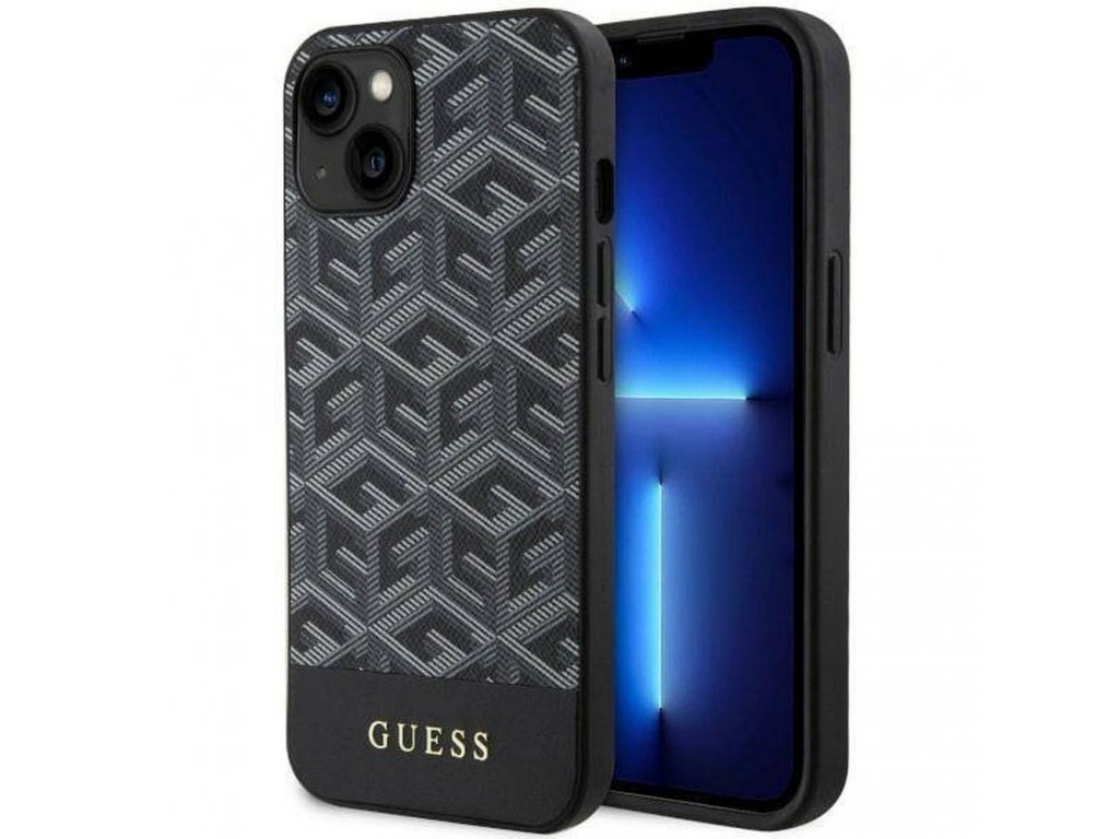 Originální pouzdro GUESS MAG GCUBE pro iPhone 14 - hnědé