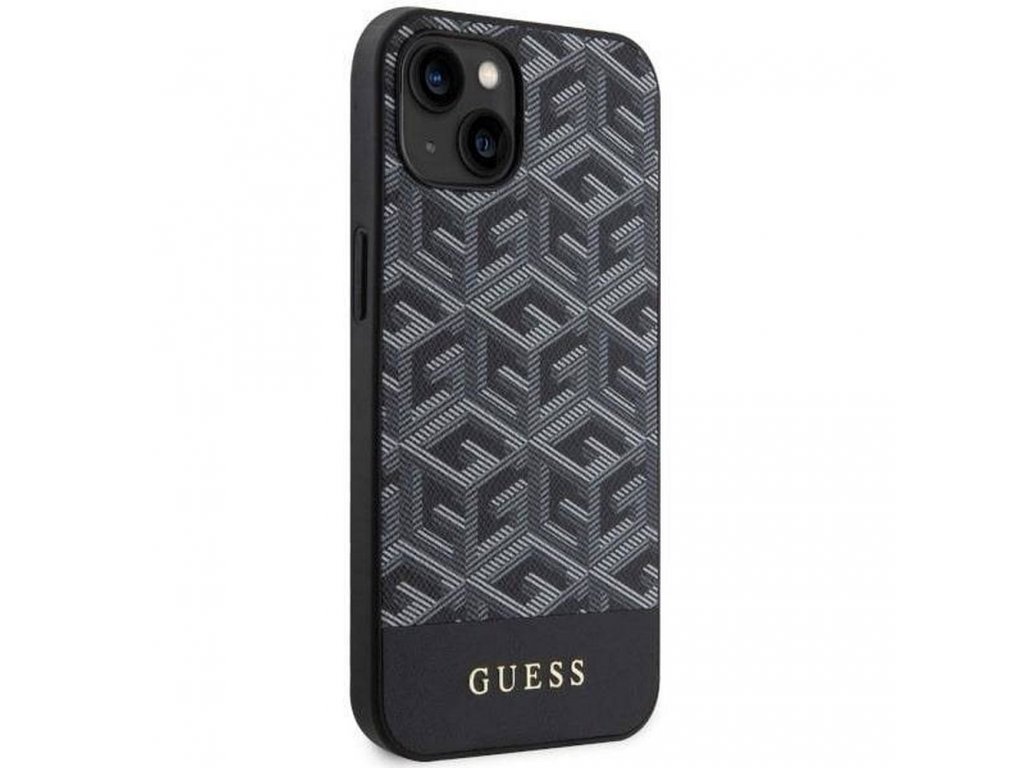 Originální pouzdro GUESS MAG GCUBE pro iPhone 14 - hnědé