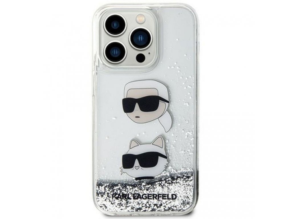 Original faceplate case KARL LAGERFELD KLHCN61LDHKCNS for iPhone 11 (Liquid Glitter KC / white)