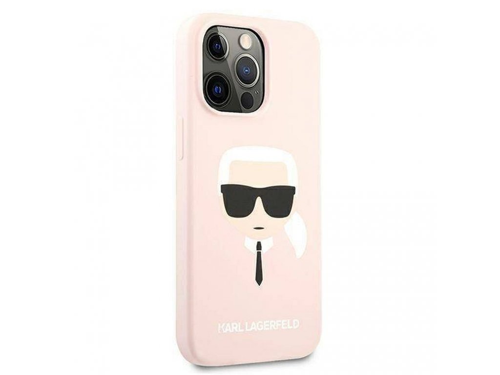 Original faceplate case KARL LAGERFELD KLHCP13LSLKHLP for iPhone 13 PRO (Silicone K. Head / light pink)