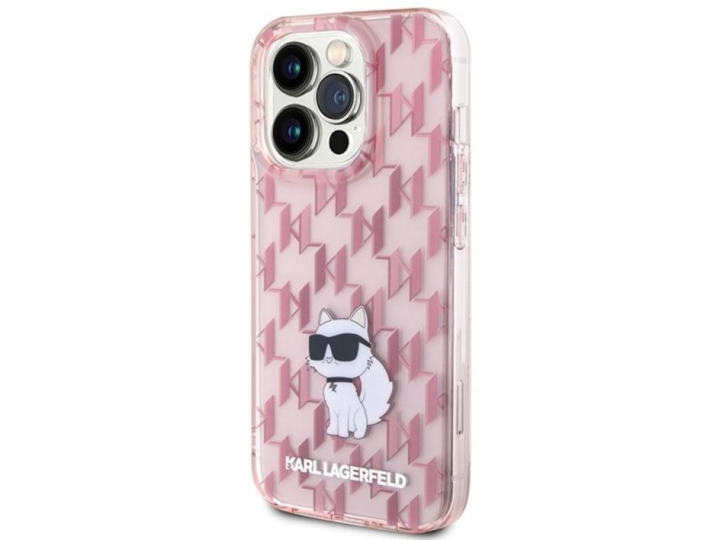 Original faceplate case KARL LAGERFELD KLHCP15LHNCMKLP for iPhone 15 PRO (Monogram / pink)