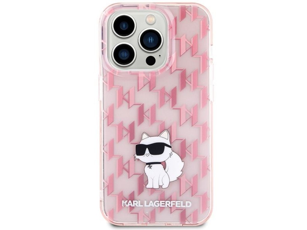 Original faceplate case KARL LAGERFELD KLHCP15LHNCMKLP for iPhone 15 PRO (Monogram / pink)