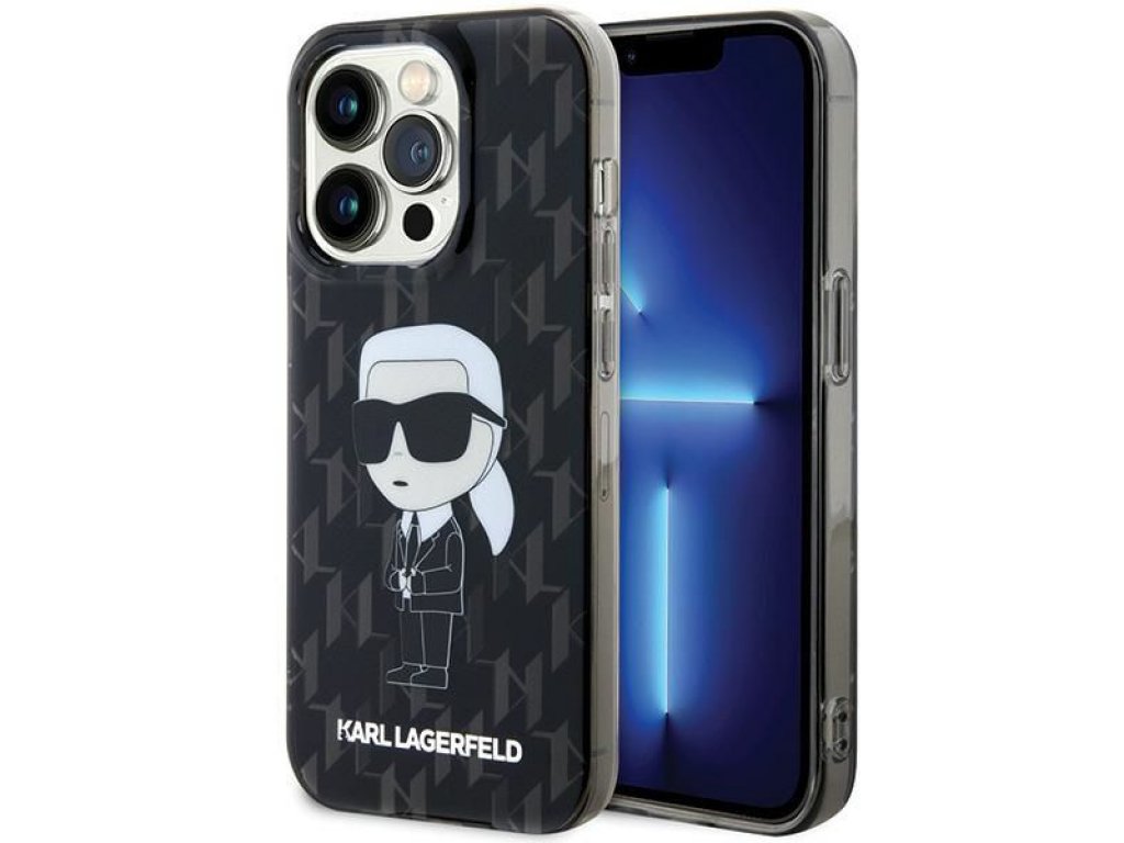 Original faceplate case KARL LAGERFELD KLHCP15LHNKMKLK for iPhone 15 PRO (Ikonik Monogram / black)