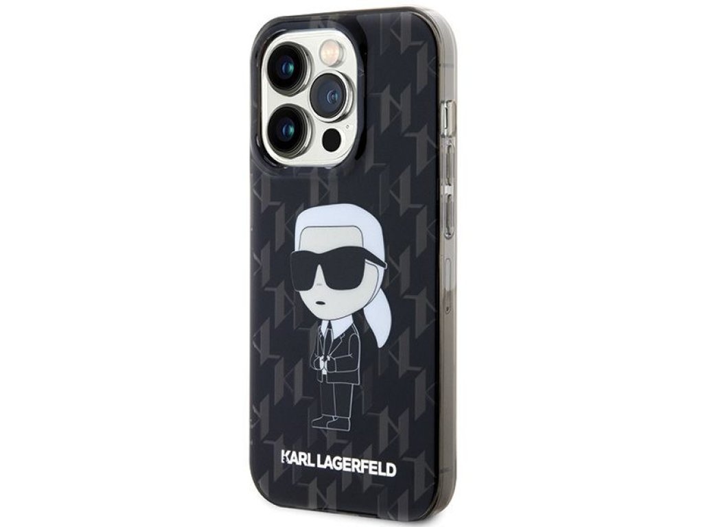 Original faceplate case KARL LAGERFELD KLHCP15LHNKMKLK for iPhone 15 PRO (Ikonik Monogram / black)