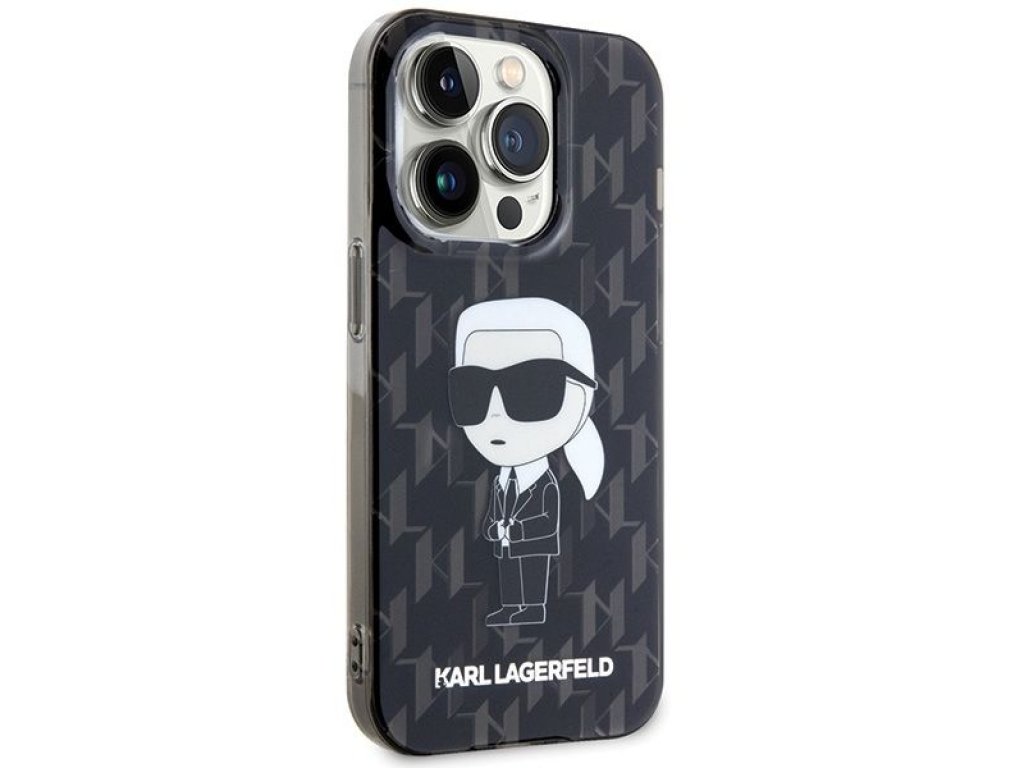 Original faceplate case KARL LAGERFELD KLHCP15LHNKMKLK for iPhone 15 PRO (Ikonik Monogram / black)