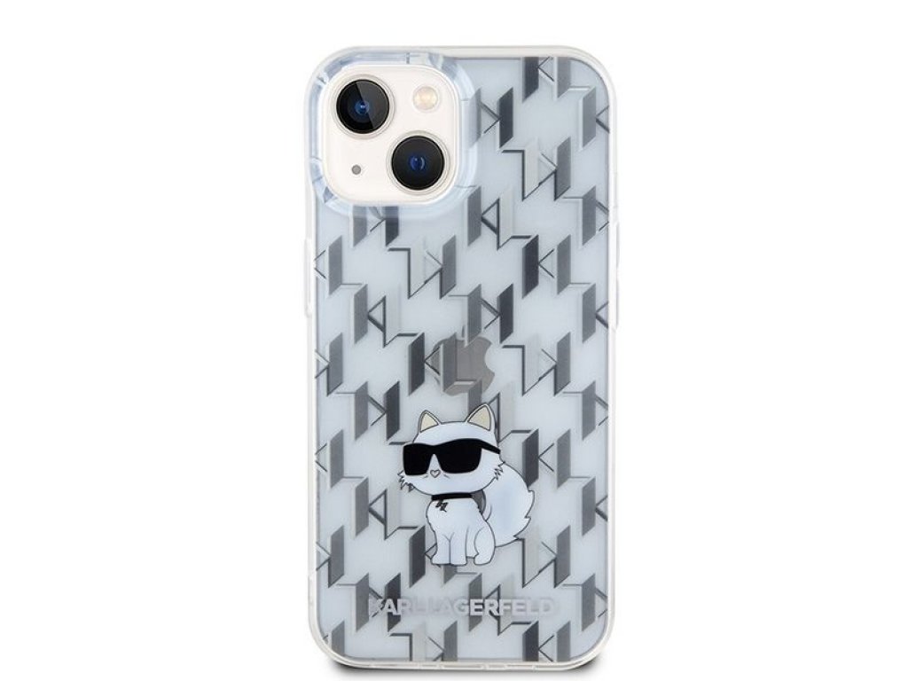 Originální pouzdro KARL LAGERFELD pro iPhone 15 (Monogram / transaprentní)