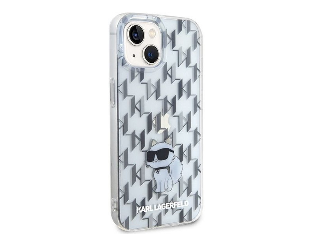 Originální pouzdro KARL LAGERFELD pro iPhone 15 (Monogram / transaprentní)