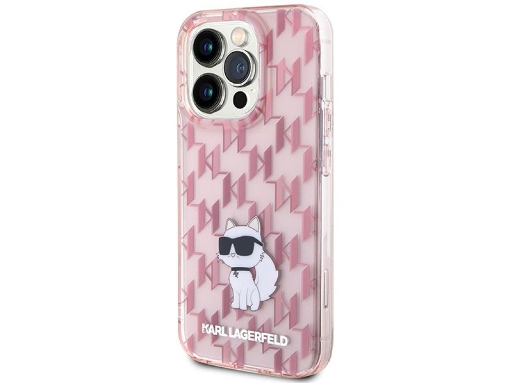 Original faceplate case KARL LAGERFELD KLHCP15XHNCMKLP for iPhone 15 PRO MAX (Monogram / pink)