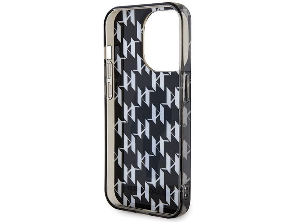 Original faceplate case KARL LAGERFELD KLHCP15XHNKMKLK for iPhone 15 PRO MAX (Ikonik Monogram / black)