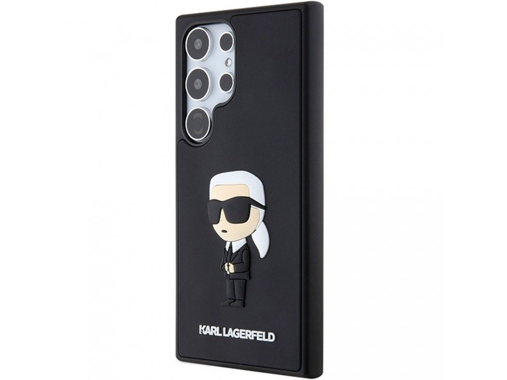 Pouzdro KARL LAGERFELD (3D RUBBER IKONIK NFT) pro SASMSUNG S24 Ultra - černé