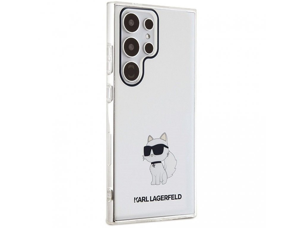 Pouzdro KARL LAGERFELD IML NFT CHOUPETTE pro SASMSUNG S24 Ultra - transparentní