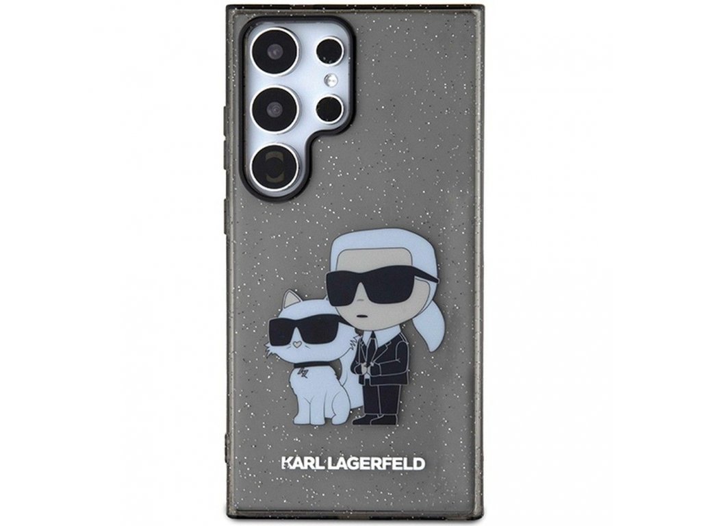 Pouzdro KARL LAGERFELD IML GLIT NFT K&amp;C pro SASMSUNG S24 Ultra - černé