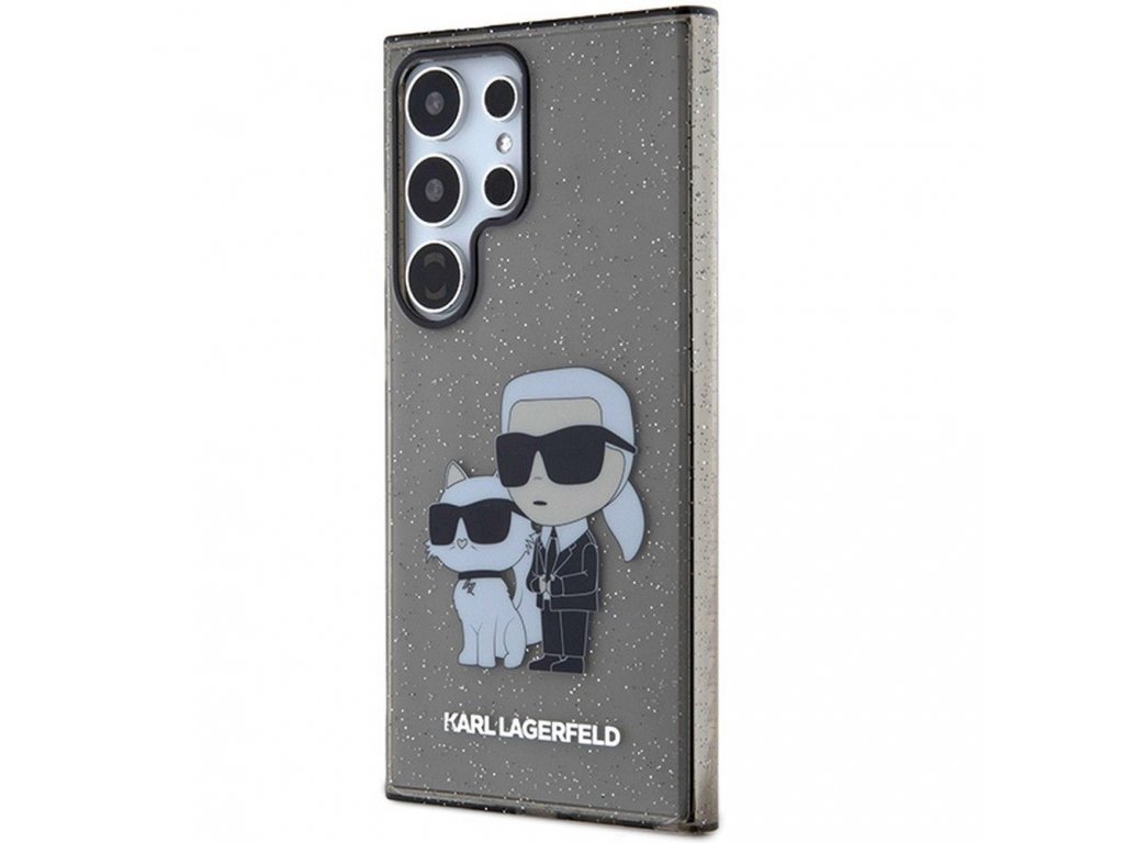 Pouzdro KARL LAGERFELD IML GLIT NFT K&amp;C pro SASMSUNG S24 Ultra - černé