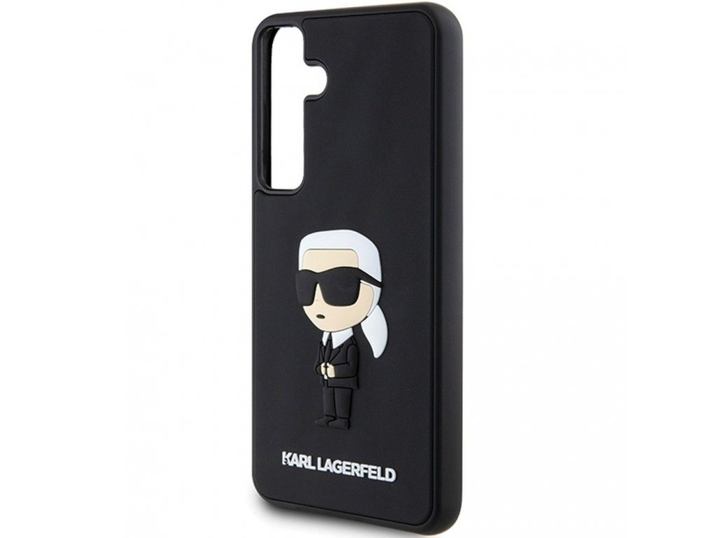 Kryt KARL LAGERFELD (3D RUBBER IKONIK NFT) pro SASMSUNG S24 Plus - černý