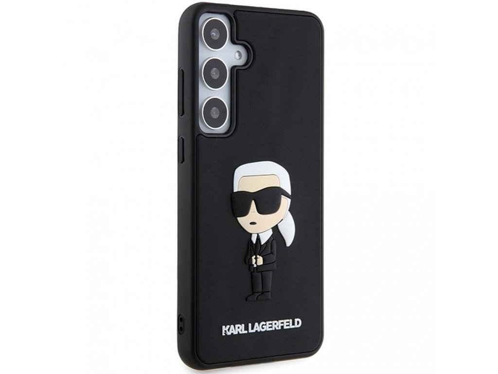 Kryt KARL LAGERFELD (3D RUBBER IKONIK NFT) pro SASMSUNG S24 Plus - černý