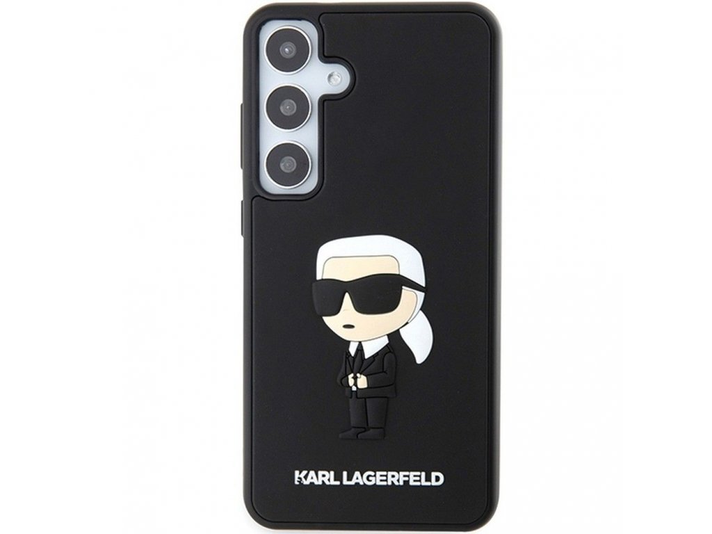 Kryt KARL LAGERFELD (3D RUBBER IKONIK NFT) pro SASMSUNG S24 Plus - černý