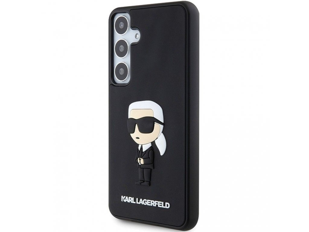 Kryt KARL LAGERFELD (3D RUBBER IKONIK NFT) pro SASMSUNG S24 Plus - černý