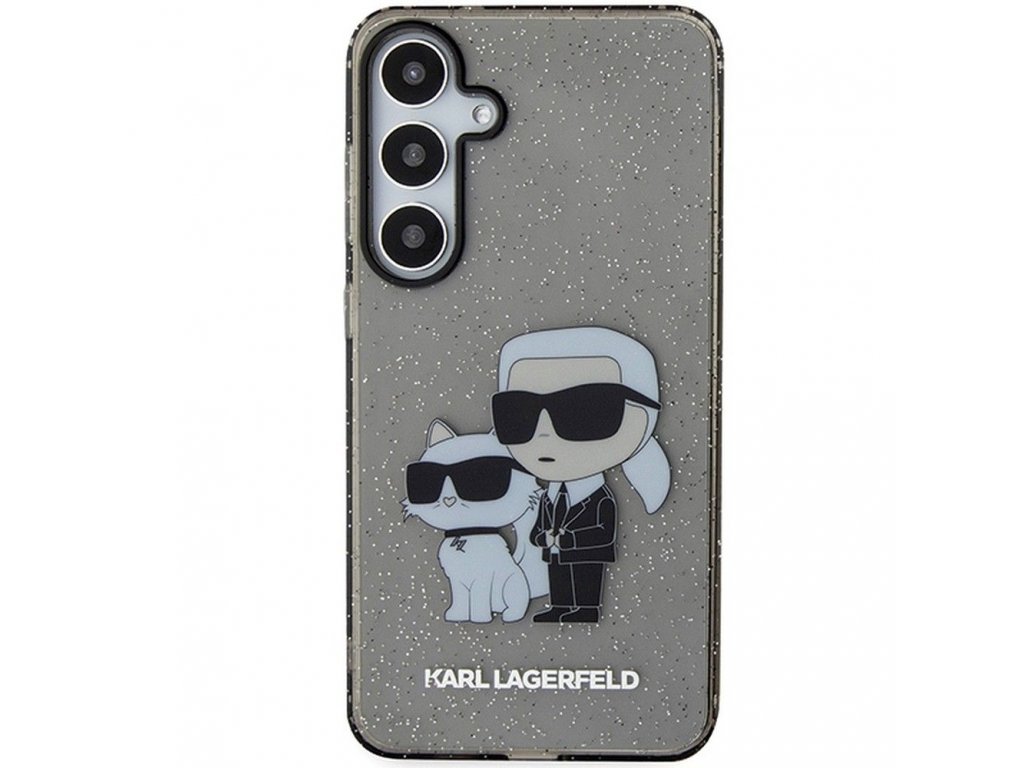 Pouzdro KARL LAGERFELD (IML GLIT NFT K&amp;C) pro SASMSUNG S24 Plus - černé