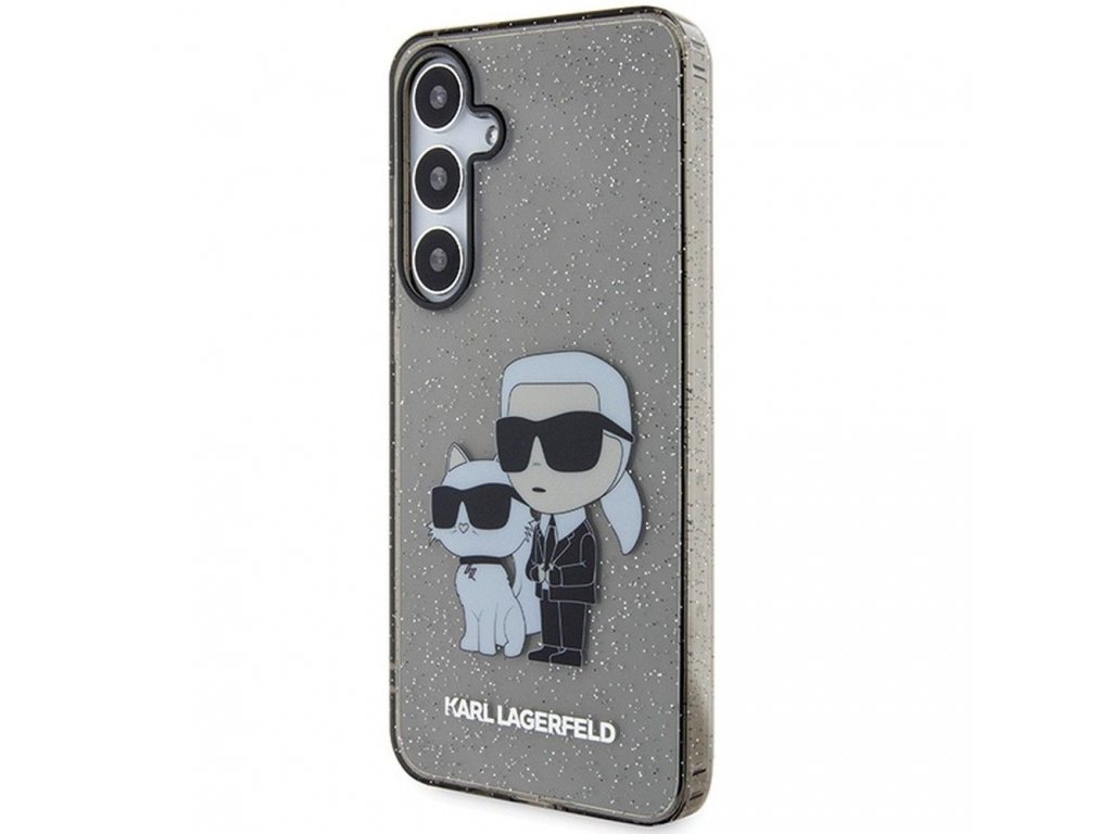 Pouzdro KARL LAGERFELD (IML GLIT NFT K&amp;C) pro SASMSUNG S24 Plus - černé