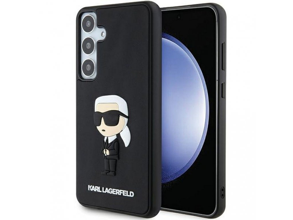 Pouzdro KARL LAGERFELD (3D RUBBER IKONIK NFT) pro SASMSUNG S24 - černé