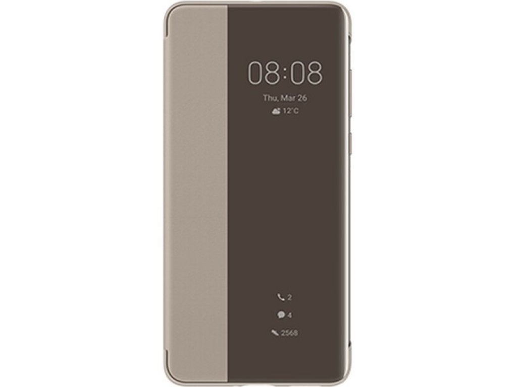 Original S-View Pouzdro pro Huawei P40 Pro Khaki (EU Blister)